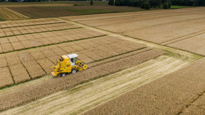 Aerial view of plant protection product efficacy trials